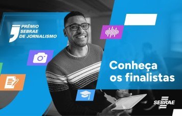 À direita, dentro de um bloco azul angular, destaca-se a chamada para ação: 